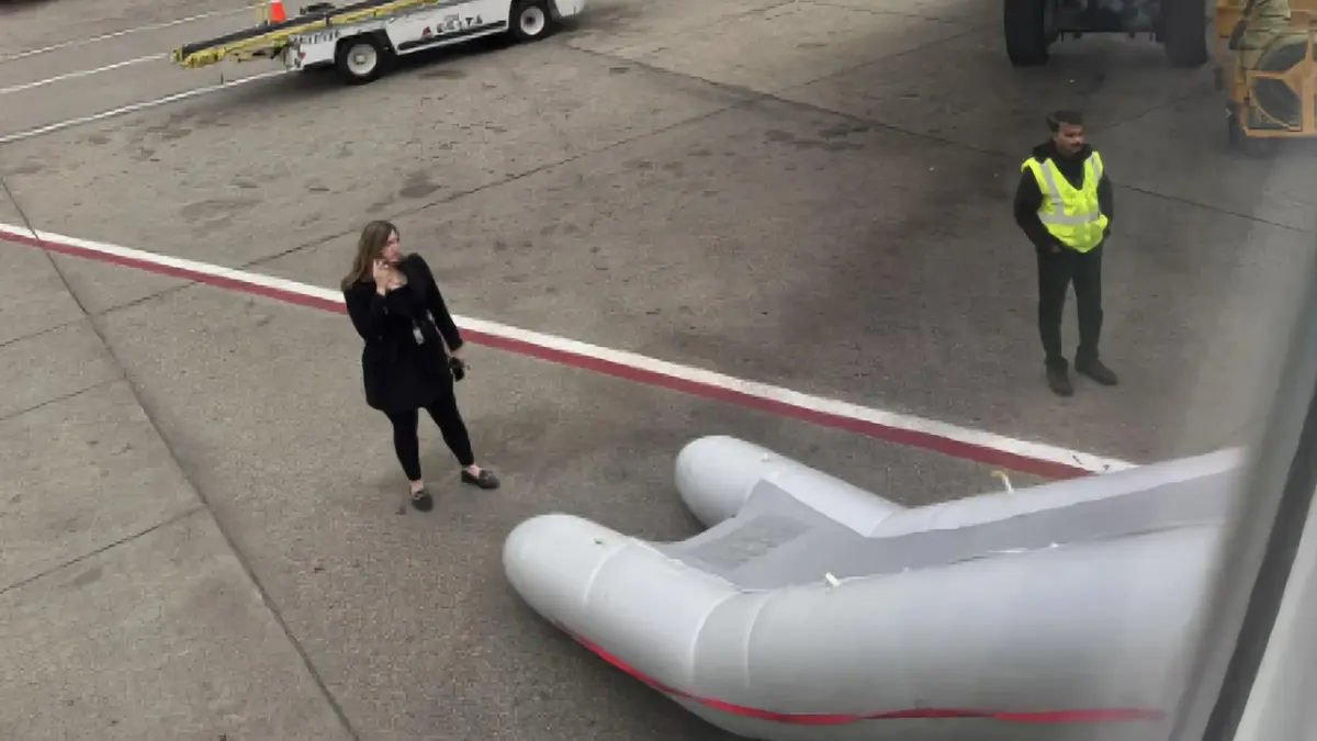 Delta flight emergency slide incident