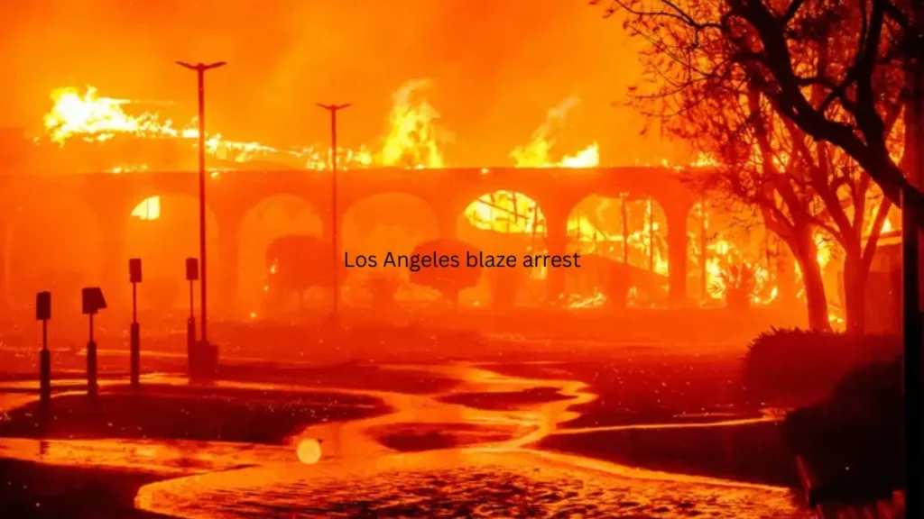 Los Angeles blaze arrest